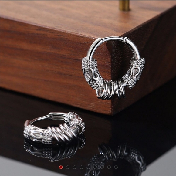 Other - Pair Hoop Mens Earrings Small Circle Hip Hop